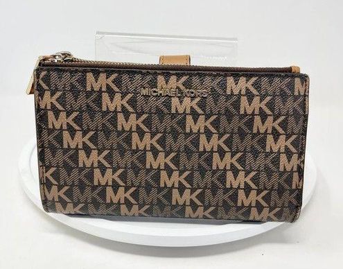 Michael kors Ladies jet set travel top zip card case Wallet Coin Pouch  Brown MK