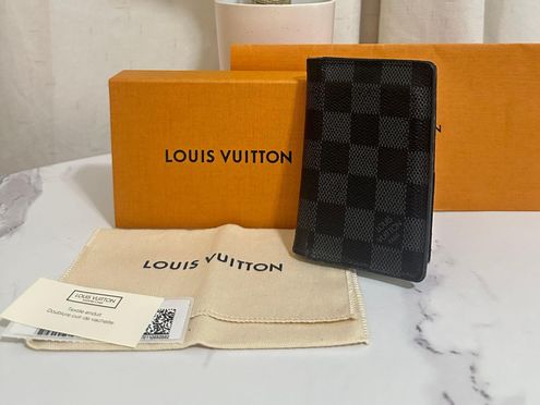 Louis Vuitton Pocket Organizer Damier Graphite Alps Grey in Coated Canvas  with Silver-tone - US