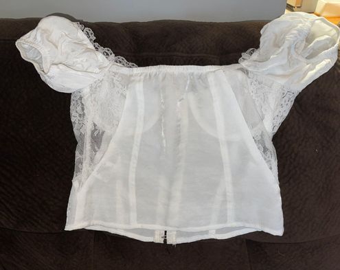 Cooloola Corset Top White