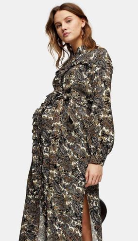 Topshop Maternity Paisley Shirt Dress Multiple Size 6 - $40 - From Katelyn