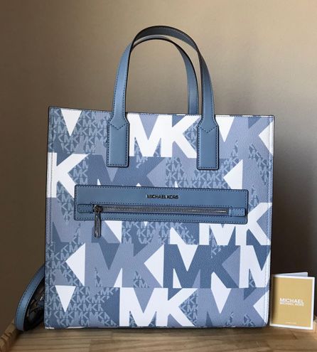 Michael Kors Kenly Large Tote Satchel (Chambray Multi) 35H1SY9T3T