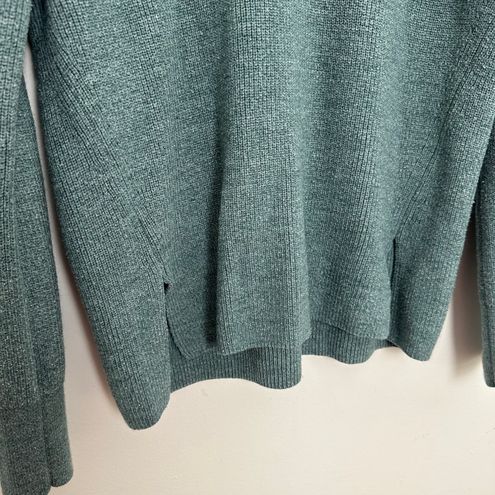 Lululemon Merino Wool-Blend Ribbed Crewneck Sweater - Heathered Tidewater  Teal - lulu fanatics