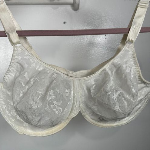 Vintage Bali 36DD Bra 3848 White Lace Sheer Underwire Adjustable Straps  Nylon Size undefined - $17 - From Anne