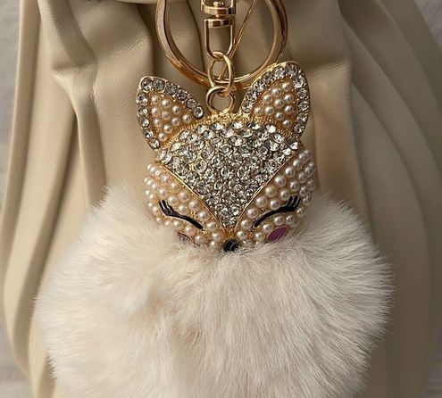 ONNUTO Crystal Fox in Fur Keychain