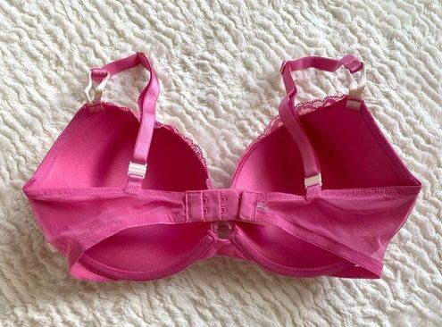 CACIQUE Bold Barbie Pink Lace Balconette Bra Size 46DD Underwire