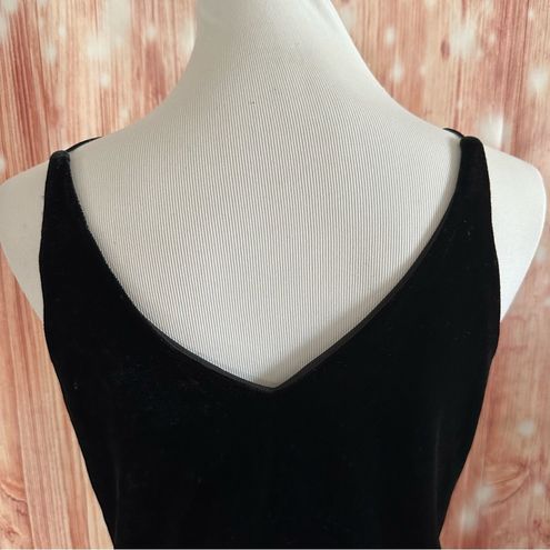 Shinestar Black Velvet Spaghetti Strap Tank Top - $14 - From Melissa