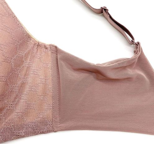 Soma Womens 40G Stunning Support Geo Lace Balconette Bra Mauve Pink  Underwire Size undefined - $29 - From Jeannie