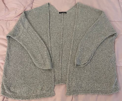 Brandy Melville gray open front cotton blend speckled cardigan sweater, one  size