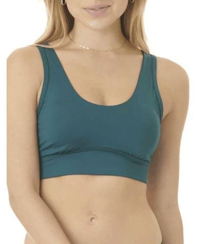 Avia Low Support Twist Back Green Teal Rain Sports Bra, XXL NWT