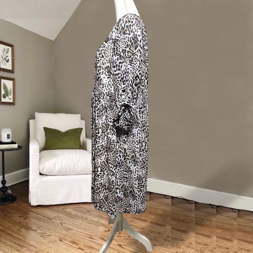 Torrid Cheetah Chiffon Mini Shirt Dress Animal Print Rolltab Sz 2X Tan -  $40 - From Karen
