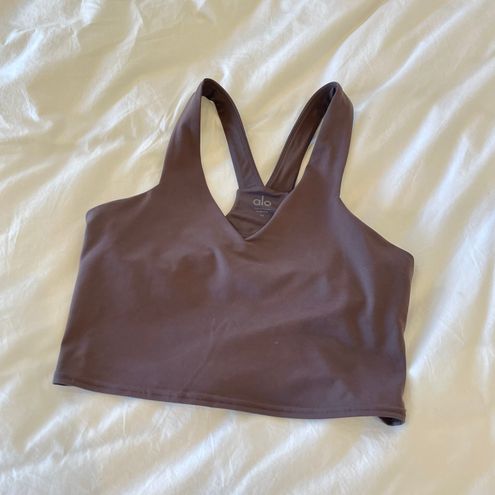 Alo Yoga Airbrush Real Bra Tank in Cherry Cola Brown Size M Size M - $50  (33% Off Retail) - From Kao