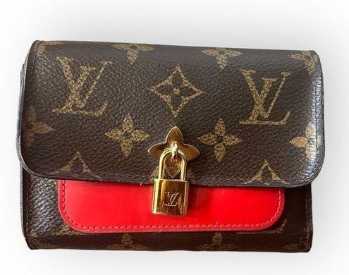 Louis Vuitton Monogram Canvas Flower Lock Compact Wallet (SHF