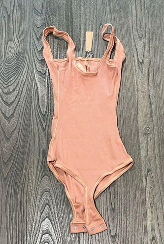 SKIMS Ribbed Cotton Bodysuit in Sedona Size XXS - $49 New With