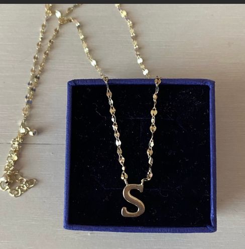 Claire's Silver Large Script Initial Pendant Necklace | CoolSprings Galleria