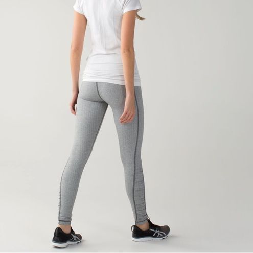 Lululemon Turn Around Tight Heathered Herringbone Black White Yoga Run  Leggings Size 4 - $98 - From Fried