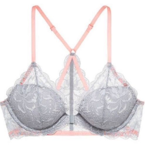 Sutiã Victorias Secret De Renda Lace Racerback Bra Grey P40