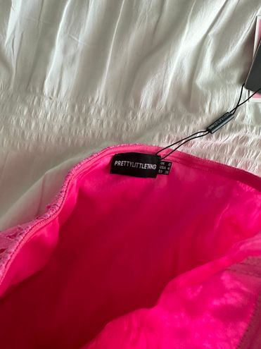 Petite Pink Lace Corset Mini Dress