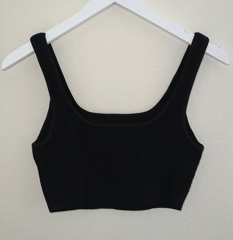 Babaton + Sculpt Knit Square-Neck Cropped Tank