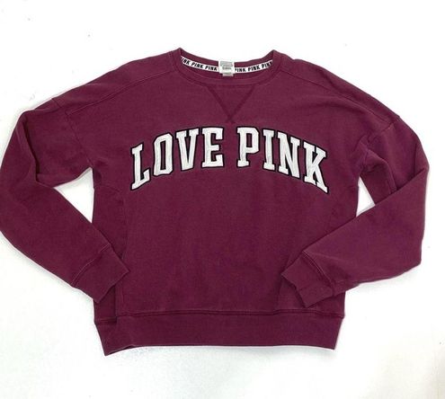 PINK - Victoria's Secret Matching Love Pink Sweatshirt Jogger Set Maroon XS  - $48 - From Rachel