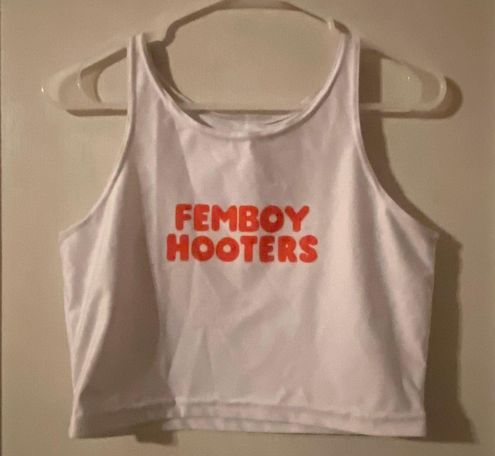 Femboy Hooters Top (1/2) White Size L - $7 (53% Off Retail) - From  Jenna