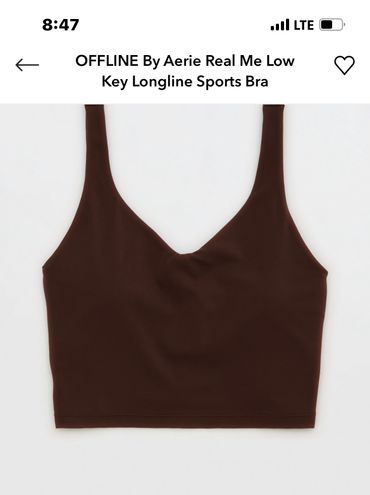 American Eagle By Aerie Real Me Low Key Longline Sports Bra