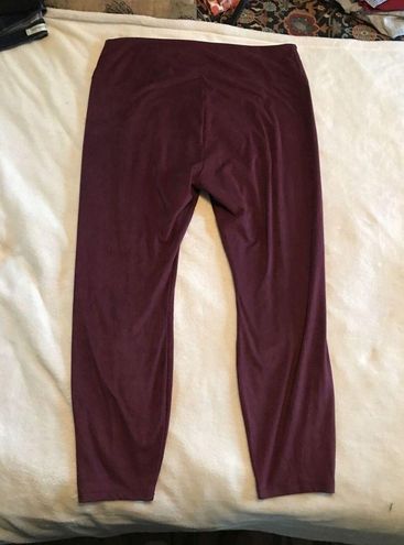 Simply Vera Wang Pants Women Size 1X Faux Suede Brown High Rise