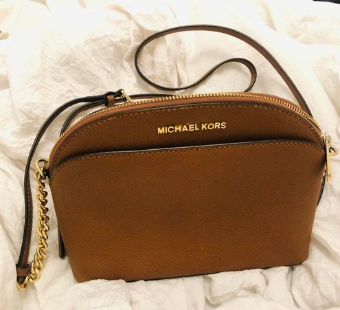 Michael Kors Bags | Michael Kors Jet Set Travel Medium Dome Crossbody | Color: Brown/Gold | Size: Os | Dyfashion's Closet