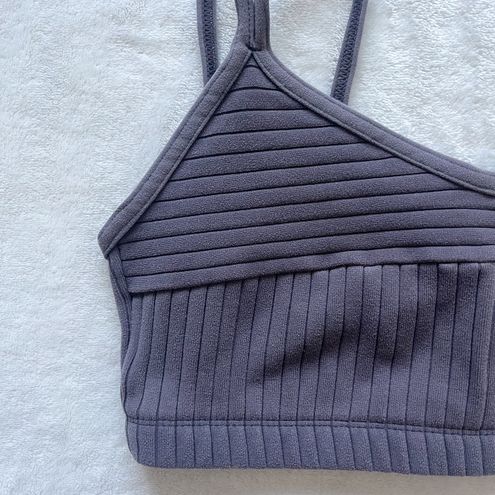 Danskin Gray Rib Double Strap Bralette Size Small - $10 - From