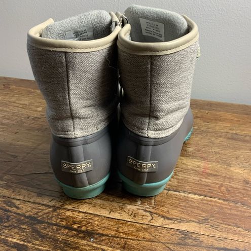 Sperry duck boots sale grey and turquoise