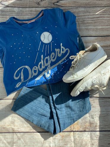 PINK - Victoria's Secret *LAST PRICE DROP* Dodgers Crop Top Blue