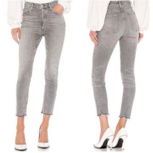 AGOLDE Nico High Rise Slim in Risk Gray Wash Size 27 59 From