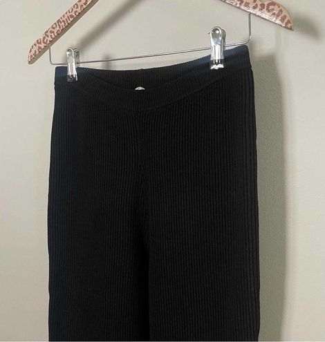 House Of CB Mitzi Ribbed Knit Leggings In Black