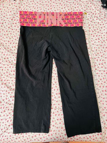 PINK VICTORIA'S SECRET Y2K Fold Over Yoga Pants  Fold over yoga pants, Victoria  secret pink, Yoga pants