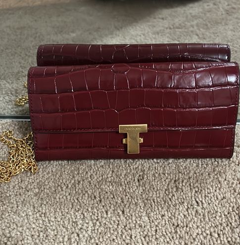 Tory Burch CROC EMBOSSED CROSSBODY BAG Red - $152 - From Number