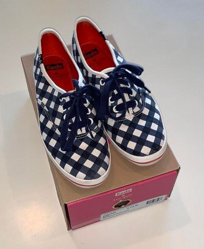 Kate Spade ♠️ Navy Gingham Keds Blue Size  - $35 - From Justine