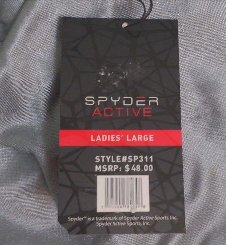 Spyder Active Tank Top Gray Sleeveless Scoop Neck Racerback Side