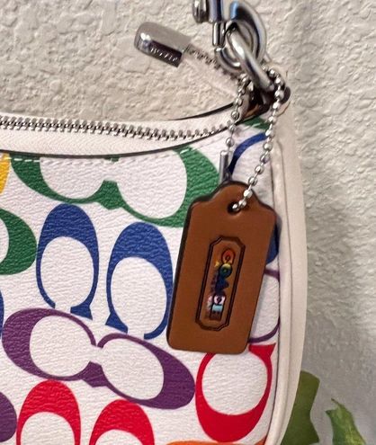 Coach CA176 Teri Shoulder Bag In Rainbow Signature Canvas In