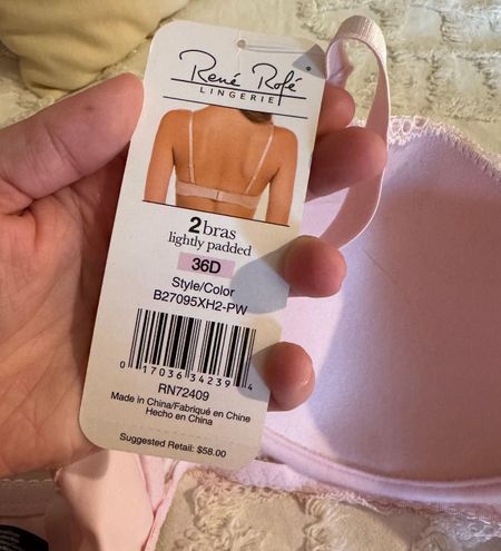 Rene Rofe 36D Pink Bra Size 36 D - $15 New With Tags - From SmallTown