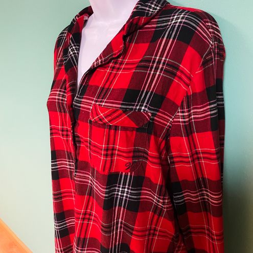 Wunderlove Red Plaid Checked Shirt & Pyjamas Set