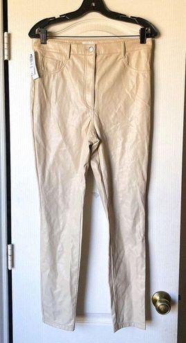 Aritzia Pant Charm High-Rise Ankle-Length Skinny Faux-Leather Light Birch  10 NWT Tan - $76 (48% Off Retail) New With Tags - From Elizabeth