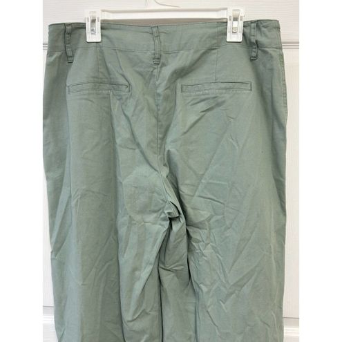 A New Day High-Rise Wide Leg Pleated Pants Olive Green Women's