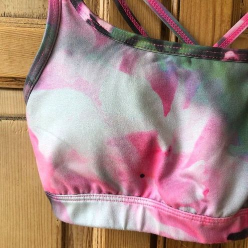 Athleta XS Pink Gray Sports Bra