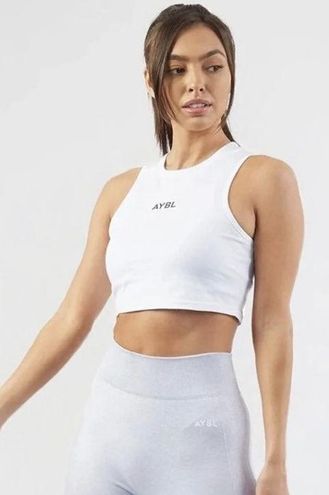 AYBL Training Cropped Vest Workout Top White Size M - $20 (33% Off Retail)  - From Samantha