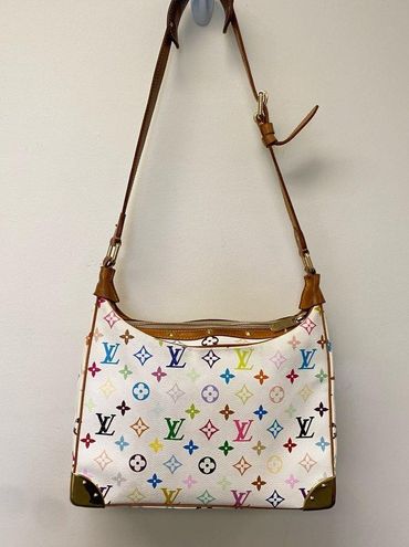 Louis Vuitton Monogram Multicolor Boulogne Handbag White 2004