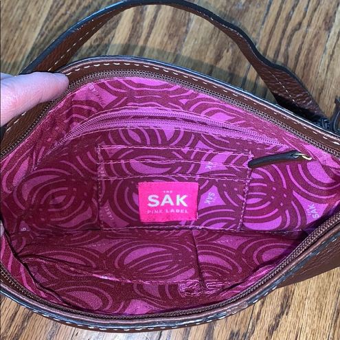 The Sak Pink Label Pebbled Leather Mini Purse Brown 15 From