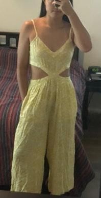 Aerie Cutout Jumpsuit Yellow Size M 35 36 Off Retail From