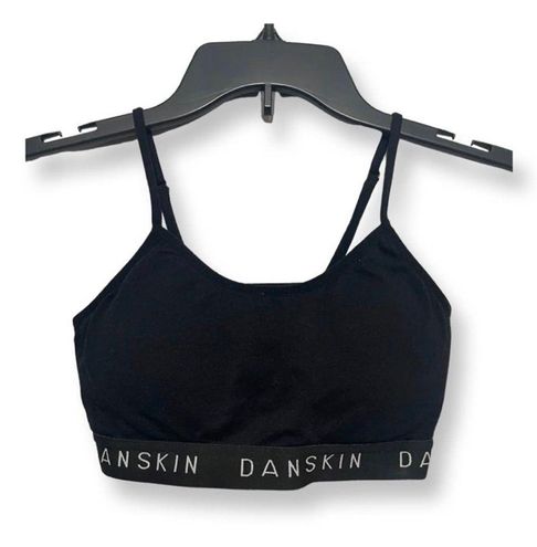 Danskin Womens Sports Bra Black Adjustable Strap Stretch Pullover Square  Logo S - $14 - From Missy