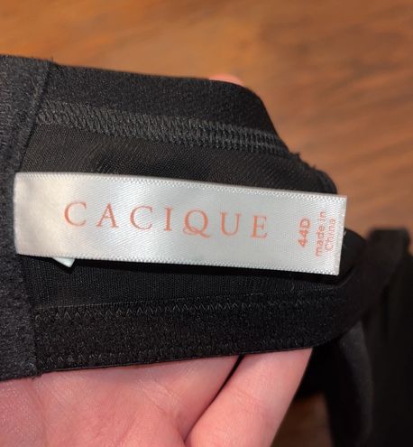 Cacique Women's lightly lined balconette black bra Size 44 D - $20