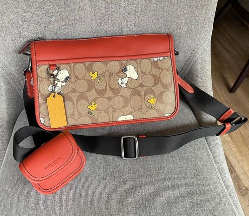 Coach X Peanuts Heritage Convertible Crossbody In Signature Canvas