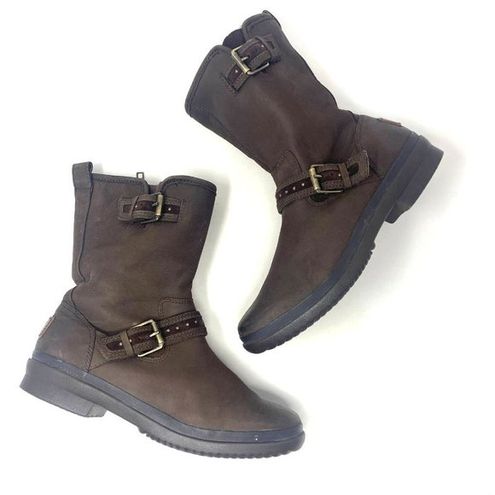 UGG Jenise Boots Brown Leather Waterpoof Size US 7.5 89 From